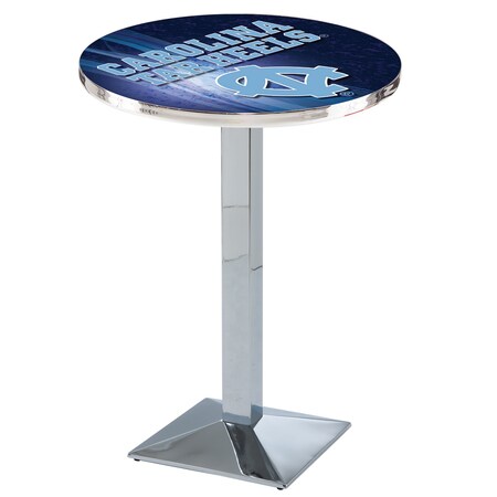 Holland Bar Stool Co 36" Chrome North Carolina Pub Table, 28" dia. Top L217C3628NorCar-D2